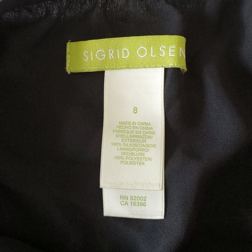 NWOT Sigrid Olsen Dark Navy Taupe Black Trumpet Skirt - Picture 7 of 8